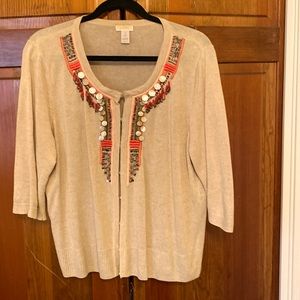 Chico’s embellished sweater